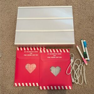 White/Pink Cinema Light Box with Accessories